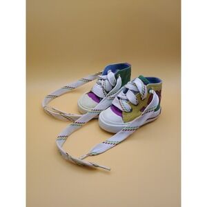 Vintage Toddler Baby Barney the Dinosaur High Top Tennis Shoes Chucks 90s